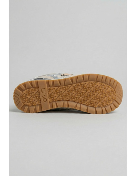 Liu Jo sneaker platform in suede e laminato Maxi Wonder 98 BA6013PX813 [f1d90d82]