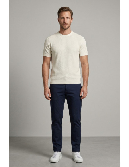 Nerovago maglia girocollo mezza manica punto links 661101-NV [2280cbed]