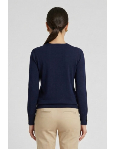 Sheis maglia girocollo in misto viscosa DS6041 [65688190]