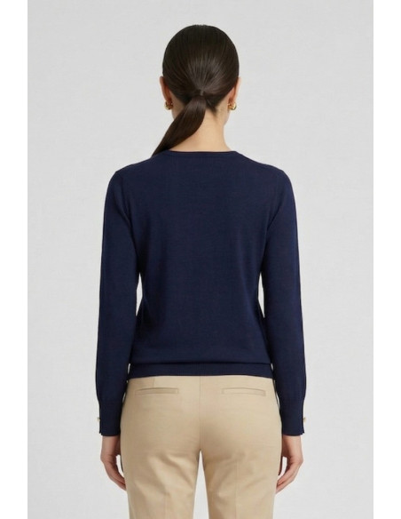 Sheis maglia girocollo in misto viscosa DS6041 [65688190]