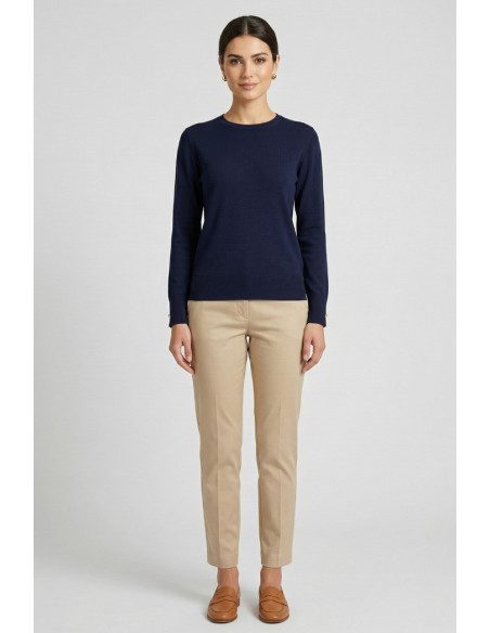 Sheis maglia girocollo in misto viscosa DS6041 [d2754094]
