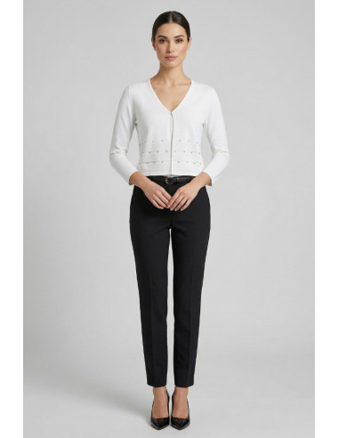 Sheis cardigan in misto viscosa con applicazioni DS6176 [586d88ec]