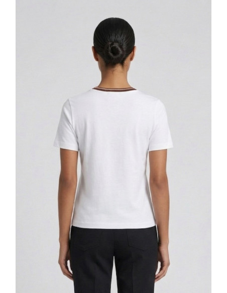 Sheis t-shirt in piquet con applicazioni DT6012 [977d61f3]