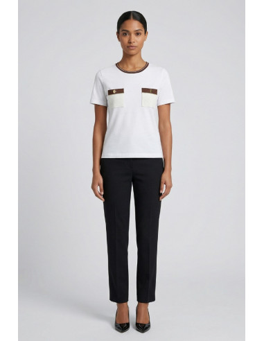 Sheis t-shirt in piquet con applicazioni DT6012 [2060a0f7]