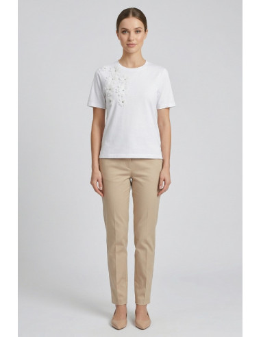 Sheis t-shirt in cotone con applicazioni DT6015 [d07af0c1]