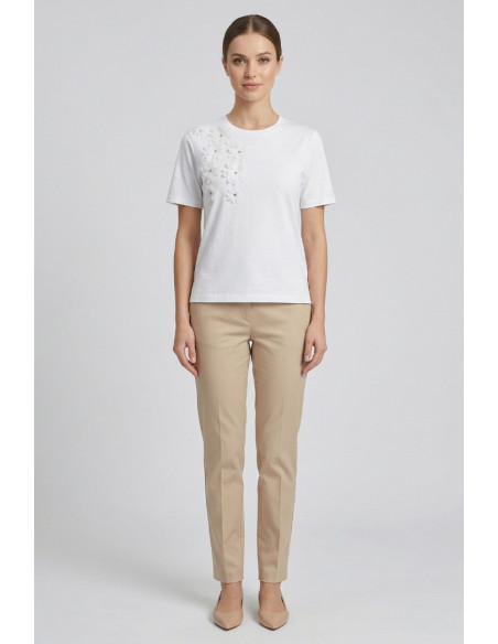 Sheis t-shirt in cotone con applicazioni DT6015 [d07af0c1]