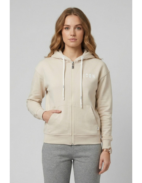 Icon felpa cappuccio in cotone stretch con mini logo IDF002 [1a37d31b]