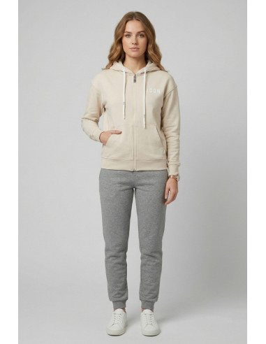 Icon felpa cappuccio in cotone stretch con mini logo IDF002 [740c5112]