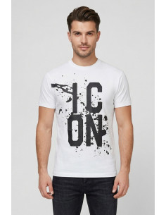 Icon t-shirt in cotone con logo effetto splash IUT037 [95a5b553]