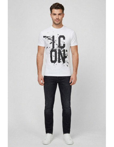 Icon t-shirt in cotone con logo effetto splash IUT037 [fb9e375a]