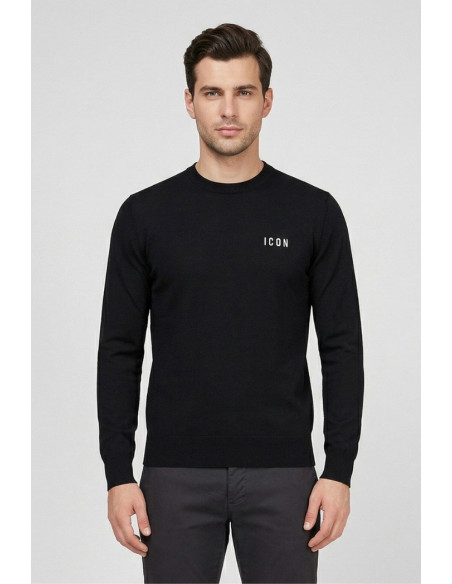 Icon maglia in cotone con mini ricamo IUPREM001 [c7ed82d1]