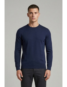 Nerovago maglia girocollo in cotone 660001-NV [4edadc80]