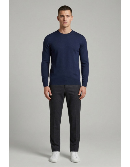 Nerovago maglia girocollo in cotone 660001-NV [20e15e89]