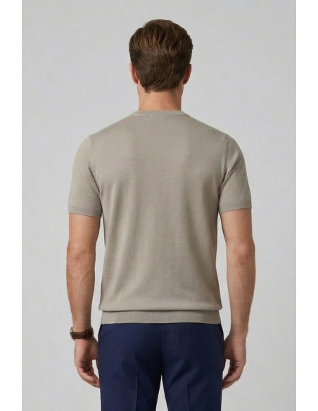Nerovago maglia girocollo in crepe di cotone extra fine 661001-NV [d82ed2b4]