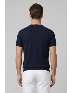 Nerovago maglia girocollo in crepe di cotone extra fine 661001-NV [bec08cb6] 2