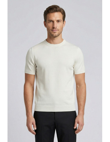 Nerovago maglia girocollo mezza manica in cotone 660101-NV [249991a5]