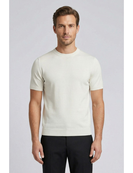 Nerovago maglia girocollo mezza manica in cotone 660101-NV [249991a5]