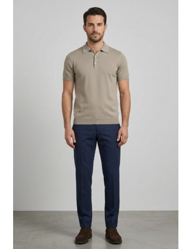 Nerovago polo maglia in cotone extra fine con bottoni 661003-NV [7e5b44ff]