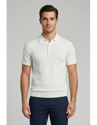 Nerovago polo maglia in cotone extra fine con bottoni 661003-NV [34b661ff]