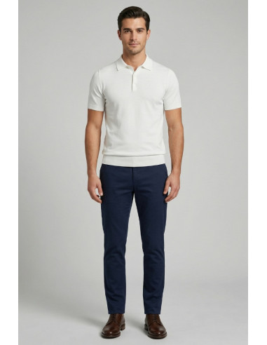 Nerovago polo maglia in cotone extra fine con bottoni 661003-NV [5a8de3f6]