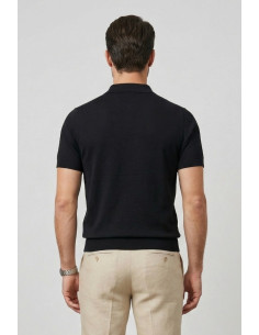 Nerovago polo maglia in cotone extra fine con bottoni 661003-NV [1fb4d973] 2