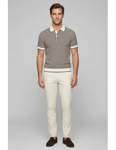 Nerovago polo maglia a righe in cotone extra fine 661053-NV [aa97b3c0]