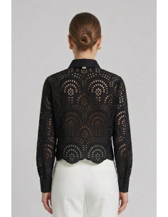 Markup camicia cropped in pizzo sangallo MW1630014 [4f5ae4ee] 2