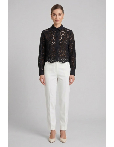 Markup camicia cropped in pizzo sangallo MW1630014 [216166e7]
