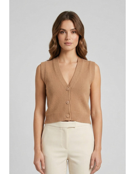 Blash gilet scollo a V in cotone BS1700012 [cfe80e11]