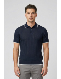 Urban Ring polo maglia in misto lino e cotone crochet UR1100022 [6281ad6f]