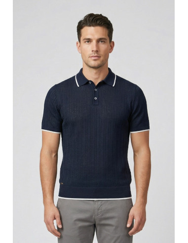 Urban Ring polo maglia in misto lino e cotone crochet UR1100022 [6281ad6f]