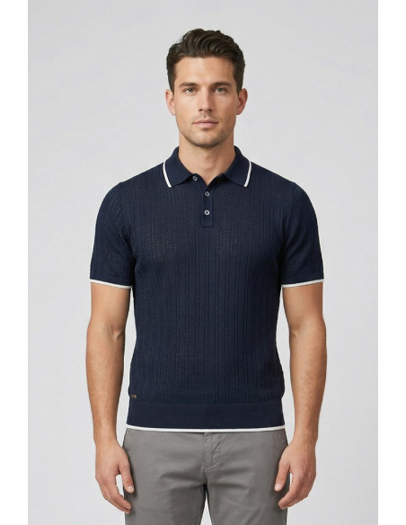 Urban Ring polo maglia in misto lino e cotone crochet UR1100022 [6281ad6f]