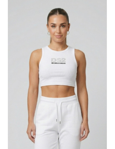 Drop Season 2 canotta con stampa logo strass SS26W531 [1df8acc7]