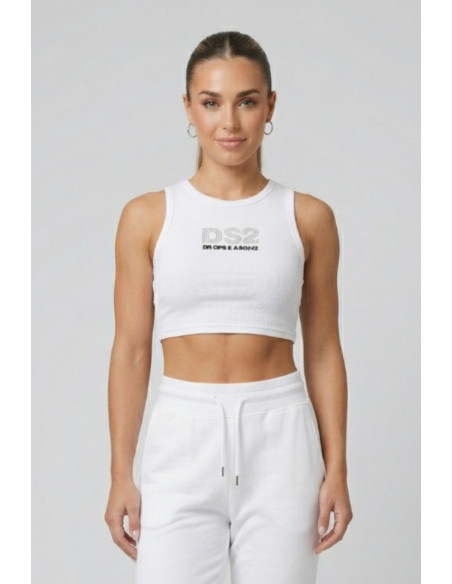 Drop Season 2 canotta con stampa logo strass SS26W531 [1df8acc7]