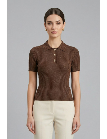 Markup maglia polo in misto viscosa MW1600027 [ef7a708a]