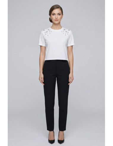 Markup t-shirt in cotone con dettagli luminosi MW1610002 [700ac7f0]