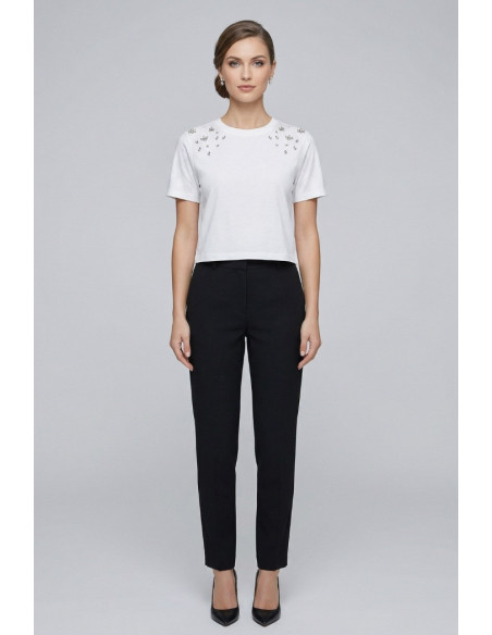 Markup t-shirt in cotone con dettagli luminosi MW1610002 [700ac7f0]
