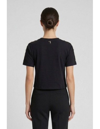 Markup t-shirt in cotone con dettagli luminosi MW1610002 [ec15be78]