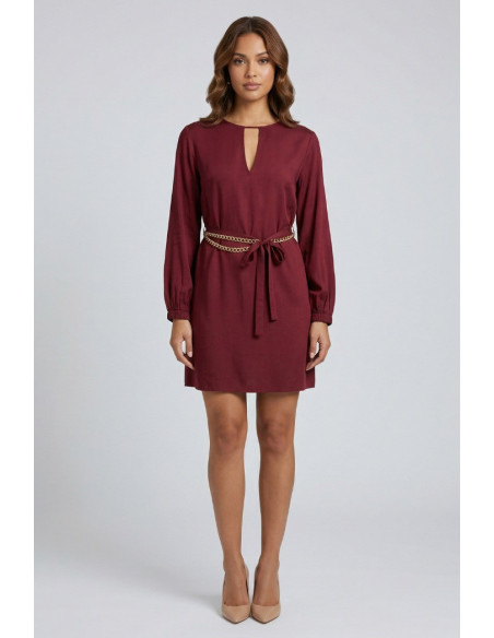 Markup abito corto in twill di viscosa MW1610218 [3ff0a3da]