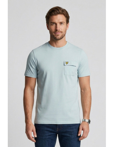 Lyle & Scott t-shirt in cotone con taschino e logo ricamato TS2407V [39705385]