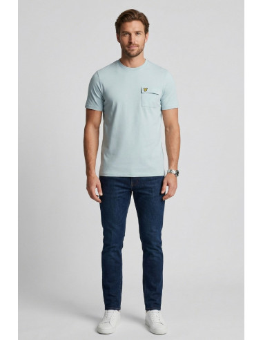 Lyle & Scott t-shirt in cotone con taschino e logo ricamato TS2407V [574bd18c]