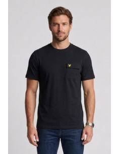 Lyle & Scott t-shirt in cotone con taschino e logo ricamato TS2407V [813e21dc]