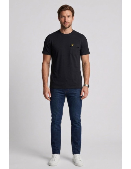 Lyle & Scott t-shirt in cotone con taschino e logo ricamato TS2407V [ef05a3d5]