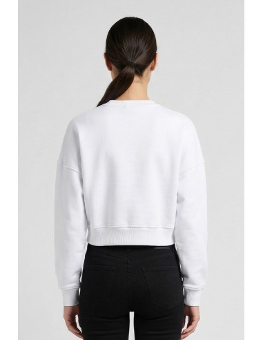 Icon felpa girocollo cropped con maxi stampa logo IDF006 [61755f0f]