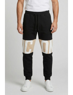 Icon jogger in cotone stretch con logo a contrasto IUP007 [04bd337c]