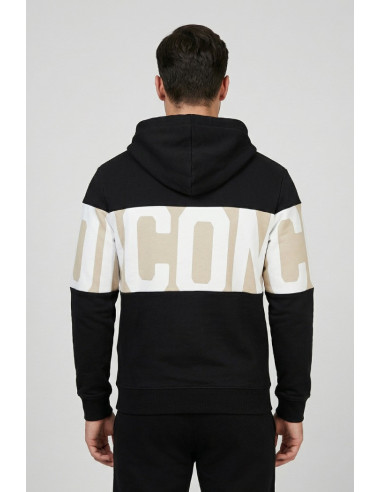 Icon felpa da uomo con logo a contrasto in cotone stretch IUF019 [a596586a]