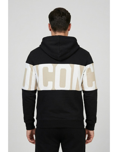 Icon felpa da uomo con logo a contrasto in cotone stretch IUF019 [a596586a]