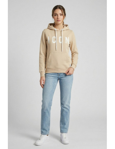 Icon felpa con maxi logo in cotone stretch IDF008 [bac201f6]