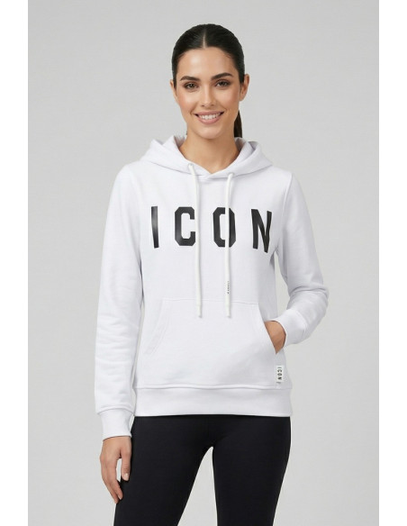 Icon felpa con maxi logo in cotone stretch IDF008 [f02f24f6]