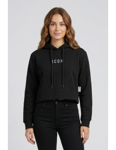 Icon felpa in cotone stretch con cappuccio e mini logo IDF001 [fa34dbda]